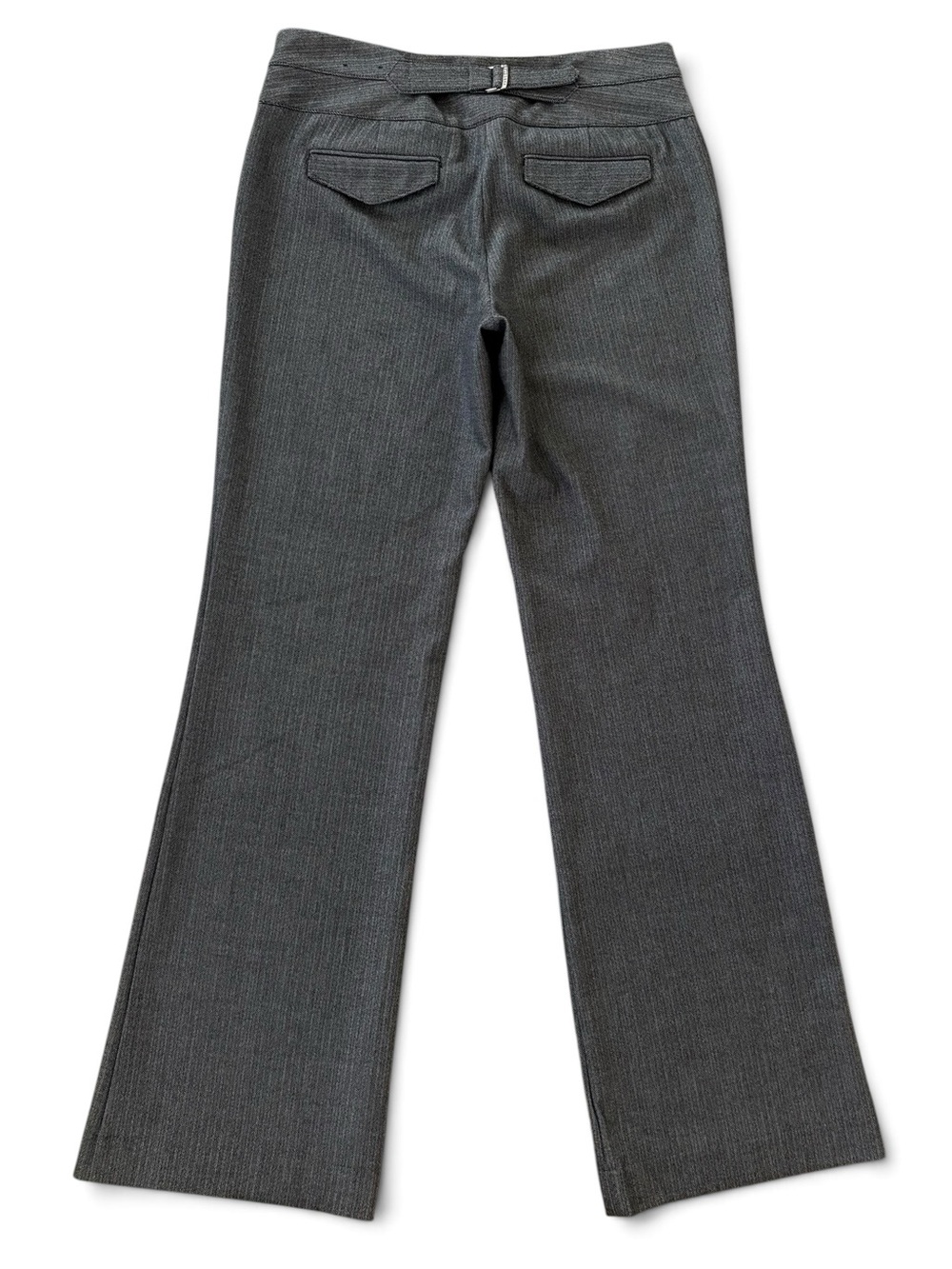 Express Gray Pinstripe Editor Dress Pants